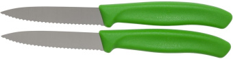 Набор ножей кухон. Victorinox Swiss Classic (6.7636.L114B) компл.:2шт салатовый блистер - купить недорого с доставкой в интернет-магазине