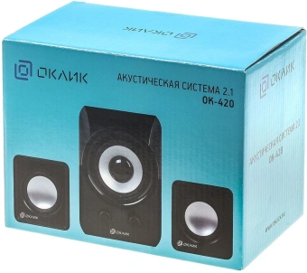 Колонки Оклик OK-420 2.1 черный 11Вт - купить недорого с доставкой в интернет-магазине