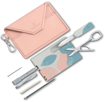 Швейцарская карта Victorinox Swiss Card Classic Paris Style (0.7100.E221) розовый коробка подарочная - купить недорого с доставкой в интернет-магазине