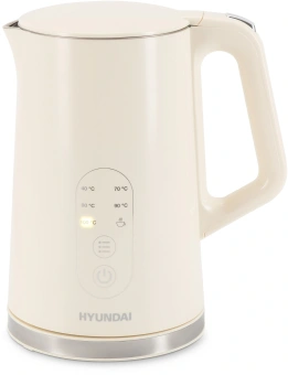 Чайник электрический Hyundai HYK-S3605 1.7л. 2200Вт кремовый корпус: металл - купить недорого с доставкой в интернет-магазине