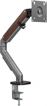 Кронштейн для мониторов Ultramounts UM734WD серый/коричневый 17"-27" макс.7кг крепление к столешнице поворот и наклон - купить недорого с доставкой в интернет-магазине