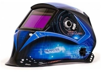 Маска сварщика Aurora SUN7 TIG MASTER 2-levels филь.:хамел. кл.:1/2/1/1 см.экр.99x55мм синий/черный (16876) - купить недорого с доставкой в интернет-магазине