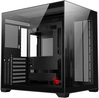 Корпус Bloody CC-122 черный без БП ATX 10x120mm 1xUSB2.0 1xUSB3.0 audio - купить недорого с доставкой в интернет-магазине