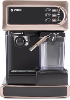 Кофеварка рожковая Vitek VT-1517 GD 1238Вт золотистый - купить недорого с доставкой в интернет-магазине