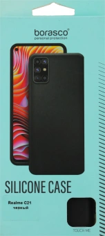 Чехол (клип-кейс) BoraSCO для Realme C21 черный (матовый) (40041) - купить недорого с доставкой в интернет-магазине