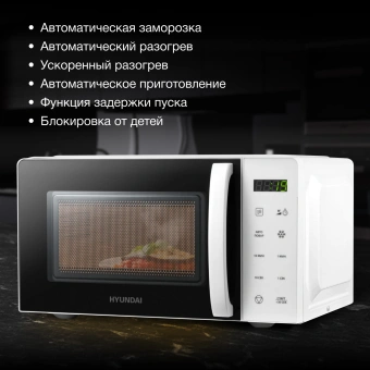 Микроволновая Печь Hyundai HYM-D3029 20л. 700Вт белый/черный - купить недорого с доставкой в интернет-магазине
