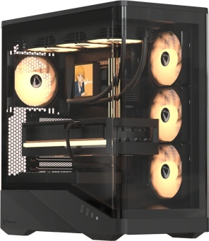 Корпус Formula Crystal U9 черный без БП ATX 5x120mm 3x140mm 2xUSB3.0 1xUSB3.1 audio bott PSU - купить недорого с доставкой в интернет-магазине