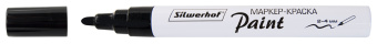 Маркер лаковый Silwerhof Paint пулевидный пиш. наконечник 2-4мм металический корпус черный - купить недорого с доставкой в интернет-магазине