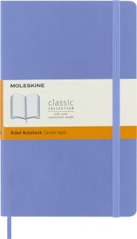 Блокнот Moleskine CLASSIC SOFT QP616B42 Large 130х210мм 192стр. линейка мягкая обложка голубая гортензия - купить недорого с доставкой в интернет-магазине