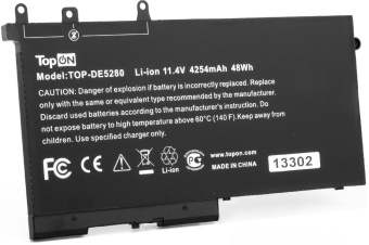 Батарея для ноутбука TopON TOP-DE5280 11.1V 4254mAh литиево-ионная Dell Latitude 5280, 5480, 5580, 5290, 5590 (103283) - купить недорого с доставкой в интернет-магазине