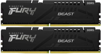 Память DDR5 2x8GB 5600MHz Kingston KF556C36BBEK2-16 Fury Beast Black RTL Gaming PC5-44800 CL36 DIMM 288-pin 1.25В single rank с радиатором Ret - купить недорого с доставкой в интернет-магазине