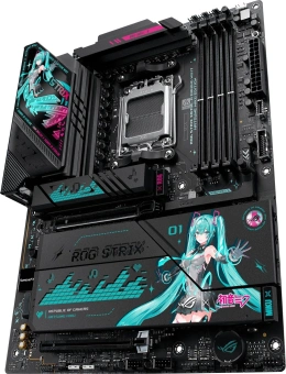 Материнская плата Asus ROG STRIX X870E-H GAMING MIKU Socket AM5 AMD X870E 4xDDR5 ATX AC`97 8ch(7.1) 5Gigabit RAID+HDMI - купить недорого с доставкой в интернет-магазине