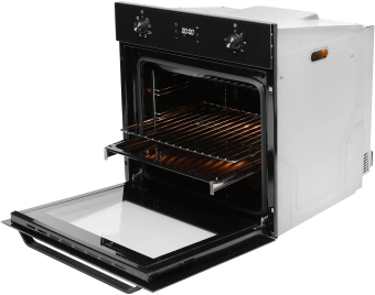 Духовой шкаф Электрический Domfy DM6642EO BG стекло черное - купить недорого с доставкой в интернет-магазине