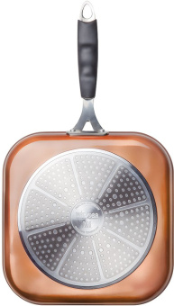 Сковорода-гриль Nadoba Medena 728720 квадратная покрытие: Polygo Maxx ручка несъемная (без крышки) медный - купить недорого с доставкой в интернет-магазине