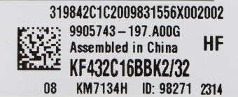 Память DDR4 2x16Gb 3200MHz Kingston KF432C16BBK2/32 Fury Beast Black RTL Gaming PC4-25600 CL16 DIMM 288-pin 1.35В single rank - купить недорого с доставкой в интернет-магазине