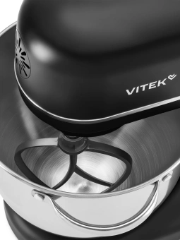 Миксер планетарный Vitek VT-PM0770 1100Вт черный - купить недорого с доставкой в интернет-магазине