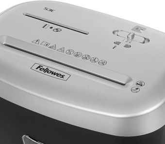 Шредер Fellowes PowerShred 53С черный/серый (секр.P-4) фрагменты 10лист. 23лтр. скрепки скобы пл.карты CD - купить недорого с доставкой в интернет-магазине