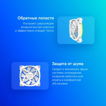 Вентилятор для корпуса Montech RX120 Reverse ARGB 120х120x25 белый 4-pin 27дБ (RX120 PWM WHITE) Ret - купить недорого с доставкой в интернет-магазине