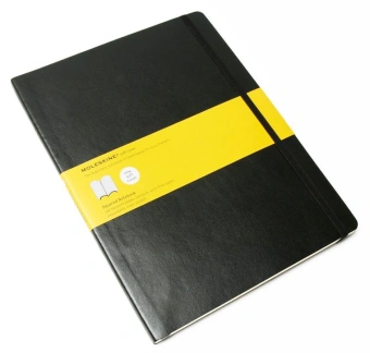 Блокнот Moleskine CLASSIC SOFT QP622 XLarge 190х250мм 192стр. клетка мягкая обложка черный - купить недорого с доставкой в интернет-магазине