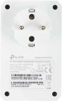 Сетевой адаптер HomePlug AV TP-Link TL-PA7017P KIT AV1000 Gigabit Ethernet (упак.:2шт) - купить недорого с доставкой в интернет-магазине
