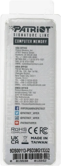 Память DDR3 8Gb 1333MHz Patriot PSD38G13332 RTL PC3-10600 CL9 DIMM 240-pin 1.5В dual rank Ret - купить недорого с доставкой в интернет-магазине