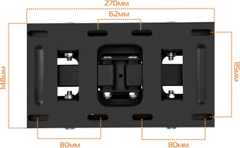 Кронштейн для телевизора Buro MF3 черный 32"-70" макс.40кг настенный поворотно-выдвижной и наклонный - купить недорого с доставкой в интернет-магазине