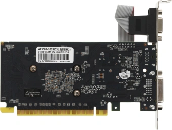 Видеокарта Afox PCI-E 2.0 AF220-1024D3L2 NVIDIA GeForce GT 220 1Gb 128bit DDR3 625/1580 DVIx1 HDMIx1 CRTx1 HDCP Ret low profile - купить недорого с доставкой в интернет-магазине