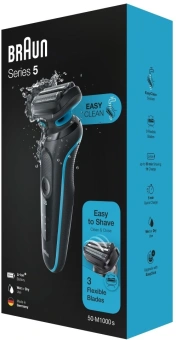 Бритва сетчатая Braun Series 5 50-M1000s реж.эл.:3 питан.:аккум. черный - купить недорого с доставкой в интернет-магазине