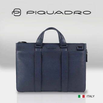 Деловая сумка Piquadro Modus Special CA4021MOS/BLU с отделением для ноутбука 15.6" синяя натур.кожа - купить недорого с доставкой в интернет-магазине