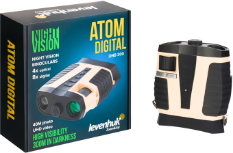 Бинокль Levenhuk 4-12x 35мм Atom Digital DNB300 черный (82470) - купить недорого с доставкой в интернет-магазине