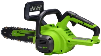Цепная пила Greenworks G24CS25 аккум. 600Вт 0.8л.с. дл.шины:10" (25cm) 1аккум. 8Ач ЗУ (2007707UH) - купить недорого с доставкой в интернет-магазине