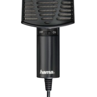 Микрофон проводной Hama 00139906 2м черный - купить недорого с доставкой в интернет-магазине