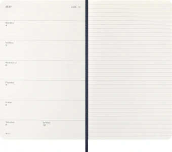 Еженедельник Moleskine CLASSIC SOFT WKNT Large 130х210мм 144стр. мягкая обложка синий сапфир - купить недорого с доставкой в интернет-магазине
