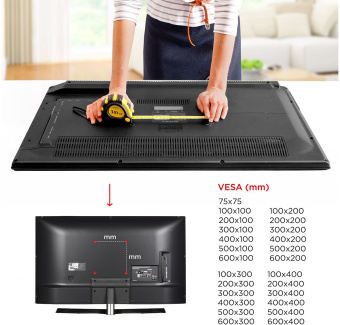 Кронштейн для телевизора Holder PTS-4006 черный 32"-60" макс.40кг настенный наклон - купить недорого с доставкой в интернет-магазине