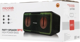 Колонка порт. Microlab BP12 черный/черный 20W 2.0 BT 10м 3600mAh (без.бат) - купить недорого с доставкой в интернет-магазине