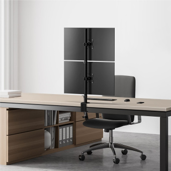 Кронштейн для мониторов Onkron D208E черный 13"-34" макс.16кг настольный поворот и наклон - купить недорого с доставкой в интернет-магазине