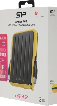 Жесткий диск Silicon Power USB3.0 2TB SP020TBPHD66SS3Y Armor A66 2.5" желтый - купить недорого с доставкой в интернет-магазине