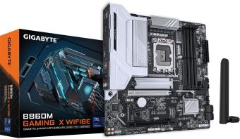 Материнская плата Gigabyte B860M GAMING X WIFI6E Soc-1851 Intel B860 4xDDR5 mATX AC`97 8ch(7.1) 2.5Gg RAID+HDMI+DP - купить недорого с доставкой в интернет-магазине