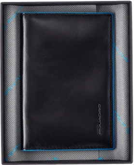 Обложка для паспорта Piquadro Blue Square PP5255B2/N черный натур.кожа - купить недорого с доставкой в интернет-магазине