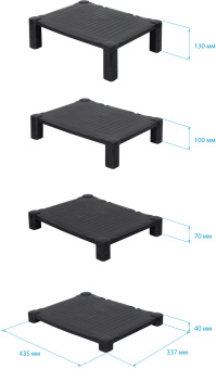 Подставка под монитор Бюрократ Block черный - купить недорого с доставкой в интернет-магазине