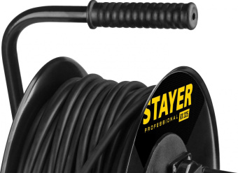 Удлинитель силовой Stayer 55076-30_z01 3x2.5кв.мм 4розет. 30м КГ катушка черный - купить недорого с доставкой в интернет-магазине