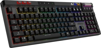 Клавиатура MSI STRIKE Pro W Silent механическая серый/черный USB беспроводная BT/Radio Multimedia for gamer LED (подставка для запястий) (S11-43RU210-CLA) кабель 2м - купить недорого с доставкой в интернет-магазине