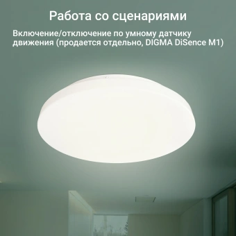 Умный светильник Digma TopLight TL25 потолоч. белый (TL25) - купить недорого с доставкой в интернет-магазине