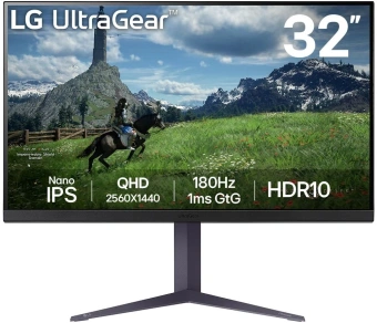 Монитор LG 31.5" UltraGear 32GS85Q-B черный IPS LED 16:9 HDMI матовая HAS 350cd 178гр/178гр 2560x1440 180Hz FreeSync DP 2K USB 7.5кг - купить недорого с доставкой в интернет-магазине