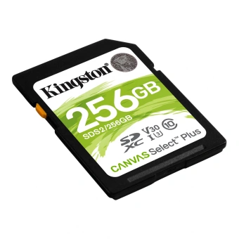 Флеш карта SDXC 256GB Kingston SDS2/256GB Canvas Select Plus w/o adapter - цена, купить или заказать с доставкой в интернет-магазине Флеш карта SDXC 256GB Kingston SDS2/256GB Canvas Select Plus w/o adapter - купить недорого с доставкой в интернет-магазине