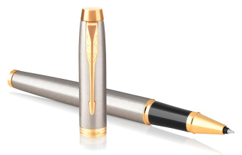 Ручка роллер Parker IM Core T321 (CW1931663) Brushed Metal GT F черн. черн. подар.кор. сменный стержень 1стерж. - купить недорого с доставкой в интернет-магазине