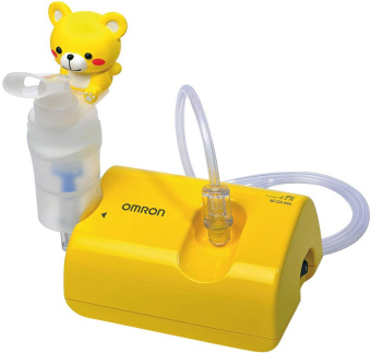 Ингалятор Omron NE-C24 Kids (NE-C801S-KDRU) компрессорный стационарный желтый - купить недорого с доставкой в интернет-магазине