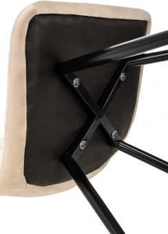 Стул для дома Бюрократ CH-K1_4 комплект 4шт бежевый Holland 06 металл черный на ножках (CH-K1_1/HL07_4) - купить недорого с доставкой в интернет-магазине