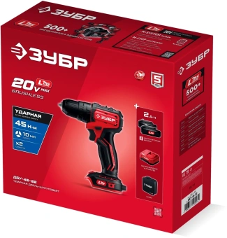 Дрель-шуруповерт Зубр ДБУ-45-22 40Вт аккум. патрон:быстрозажимной - купить недорого с доставкой в интернет-магазине