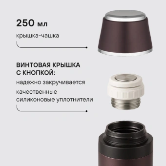 Термос для напитков Rondell Tierno RDS-1657 1.5л. бордовый картонная коробка - купить недорого с доставкой в интернет-магазине